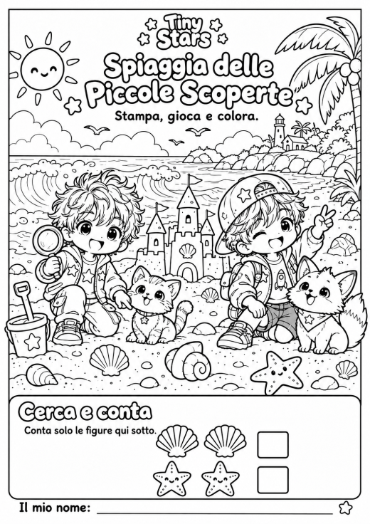 Scheda da colorare con indicazioni precise per il conteggio