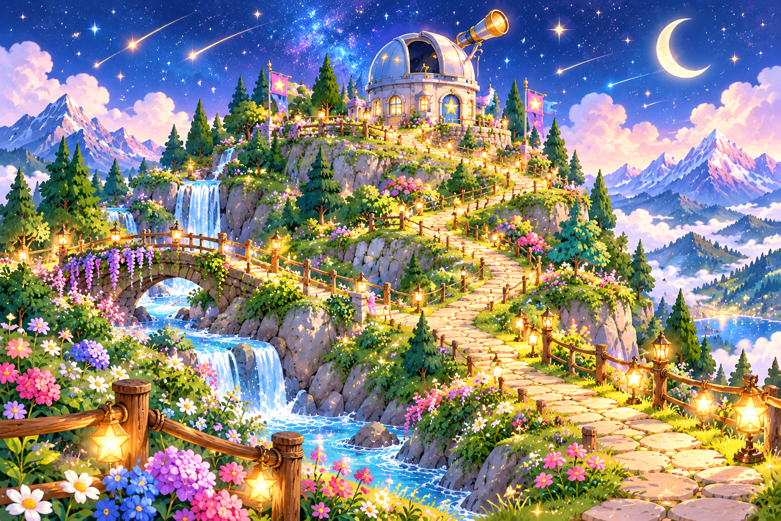 Illustrazione di La Collina delle Stelle nel mondo di Valle Lumi
