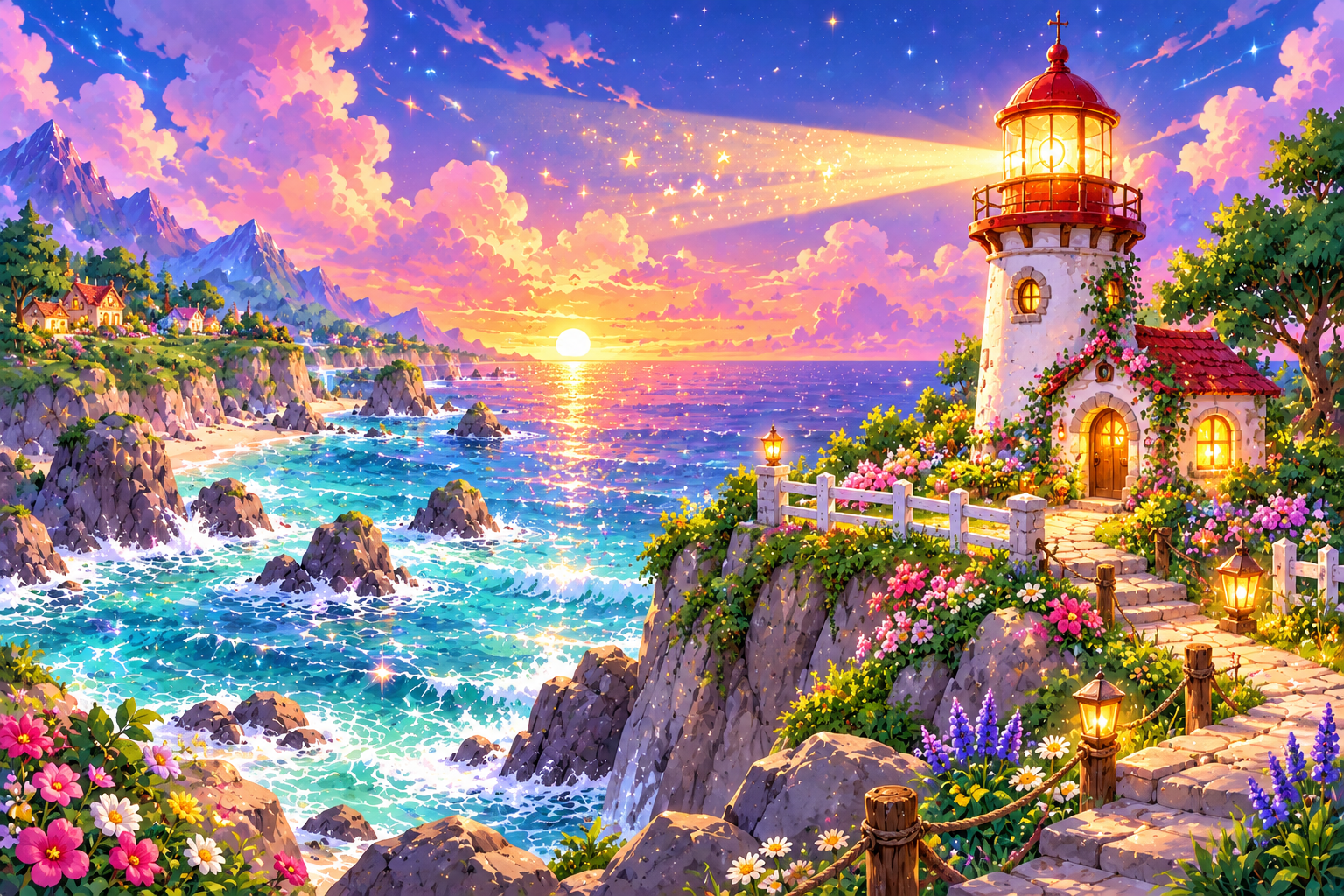 Illustrazione di Il Faro di Domani nel mondo di Valle Lumi