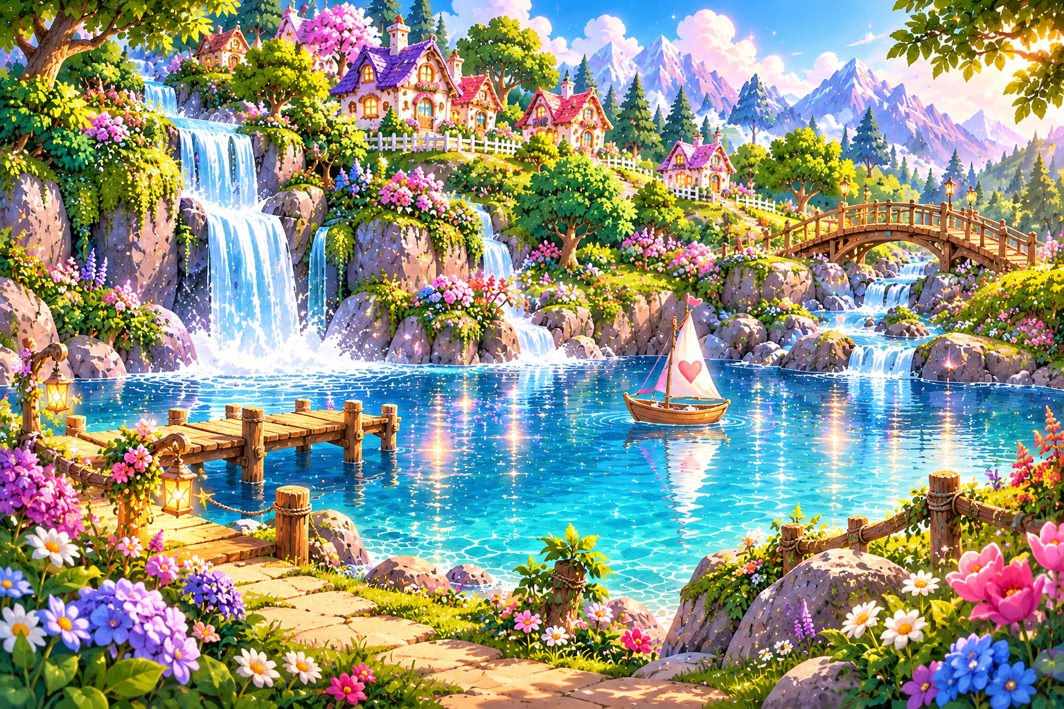Illustrazione di Lago delle Emozioni nel mondo di Valle Lumi